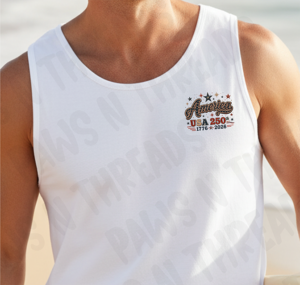 4th of July America Bull Dog Tank Top 250 Years