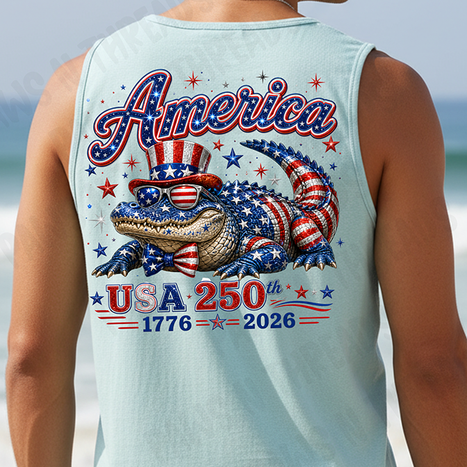 America Alligator 4th of July 250 Years
