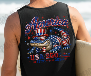 America Alligator 4th of July 250 Years