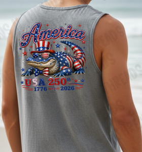 America Alligator 4th of July 250 Years